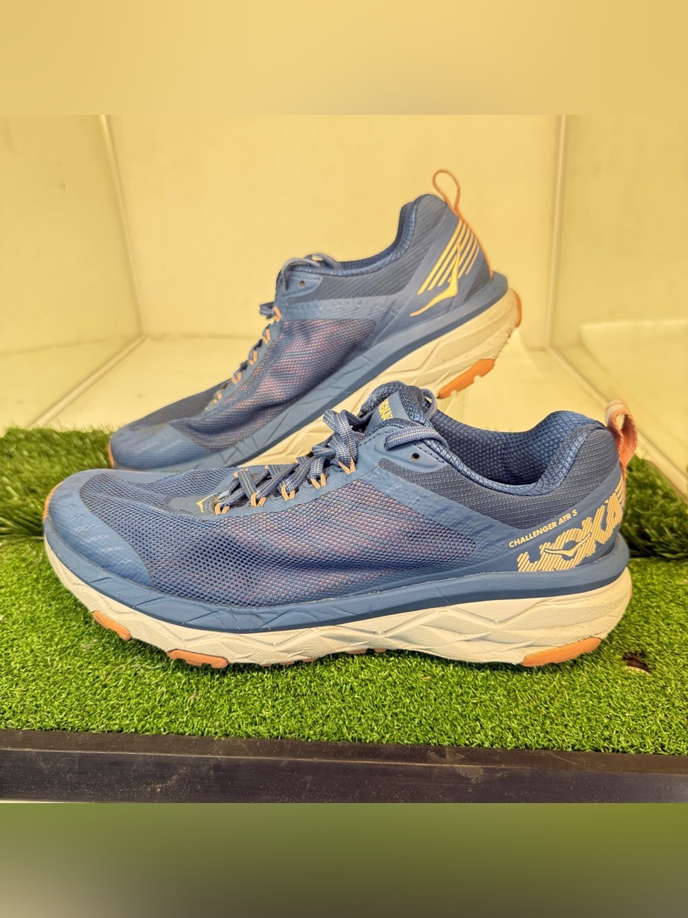 Hoka One One Challenger ATR 5 Blue and Orange Trail Running Shoes